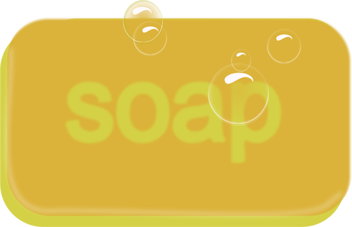 Bar of yellow soap vector image