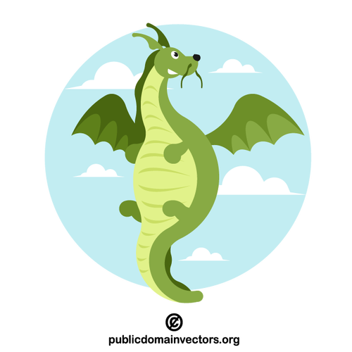 Roztomilý zelený drak