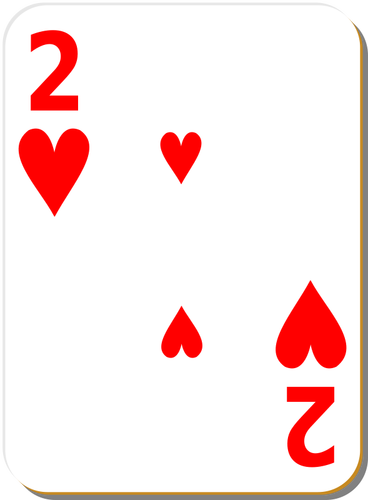 Two of hearts vector clip art