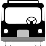 Vedere frontală de city public transport vehicul vector ilustrare