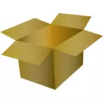 Vector de la imagen de la caja de cartón con un gradiente de