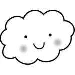 かわいい雲ベクトル描画