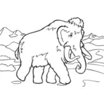 Coloring book elephant vector clip art