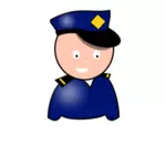 Ícone de vetor de avatar de policial