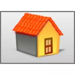 Casa con cubierta de teja vector de imagen