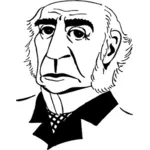 Vector cartoon tekening van William Gladstone