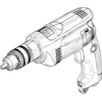 Electric drill vector illustration