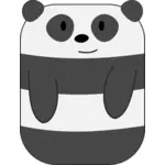 Kreskówka panda z rąk