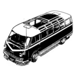 Vintage linja-auto vektori kuva