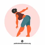 Mulher fazendo aeróbica
