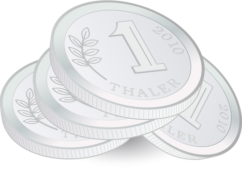 Pile of Silver Coins Vector
