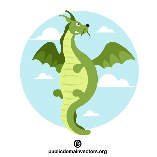 Roztomilý zelený drak