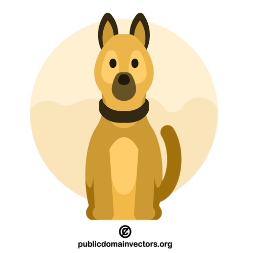 German Shepherd dog cartoon