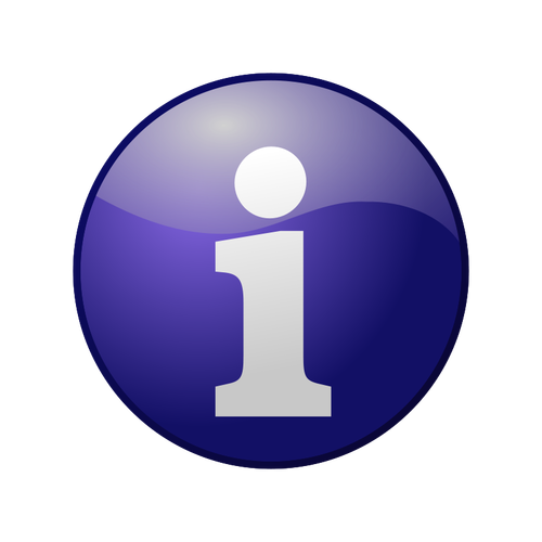 Blue information vector icon