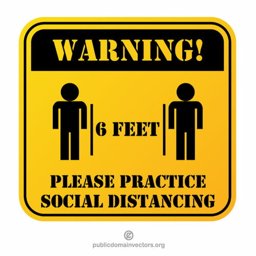 Warning social distancing