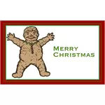 क्रिसमस के लिए रेट्रो जिंजरब्रेड मैन