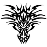 Immagine vettoriale drago faccia tatuaggio