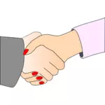 Handshake mit schwarzer Umrandung