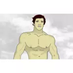 Muscular man vector image