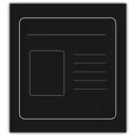 Černobílá prezentace ikonu vektorové grafiky