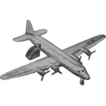 Un aereo vecchio, con messa a terra