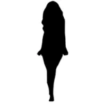 Vectorafbeeldingen silhouet van een meisje