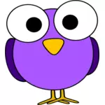 紫色大眼睛鸟绘图