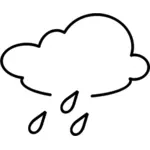 Outline rain sign vector image