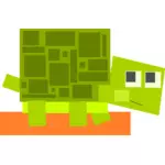 Vektor ClipArt-bilder av små tecknade sköldpadda