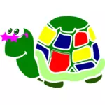 Grafik av färgglada barns tecknad sköldpadda