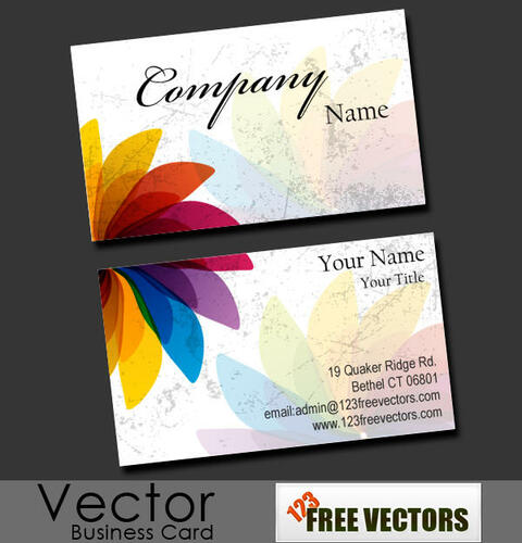 Цветочный дизайн шаблон визитной карточки