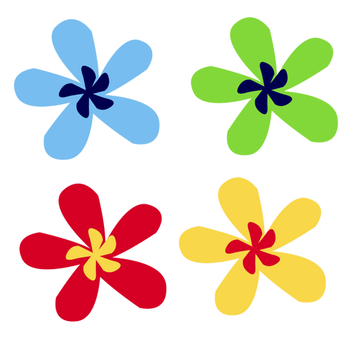 Fargede blomster