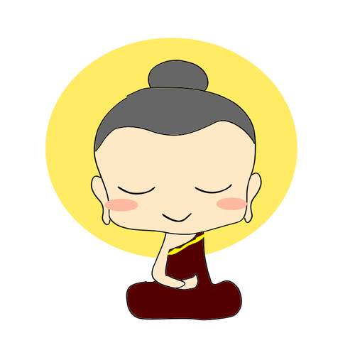 Вектор, рисунок из мультфильма Будды