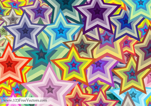 Papel de parede estrelas coloridas