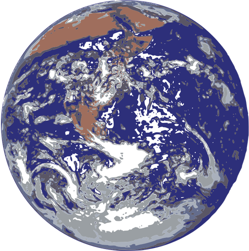 Earth from space vector clip art