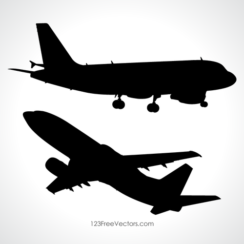 Flugzeug-Vektor-Silhouette