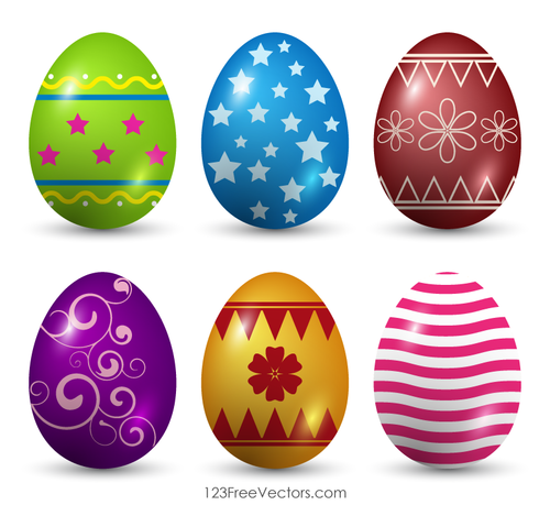 Bir şekilde dekore edilmiş Paskalya yumurtaları