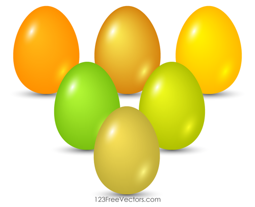 Lima warna-warni telur Paskah