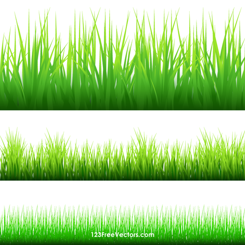 緑の草のシルエット