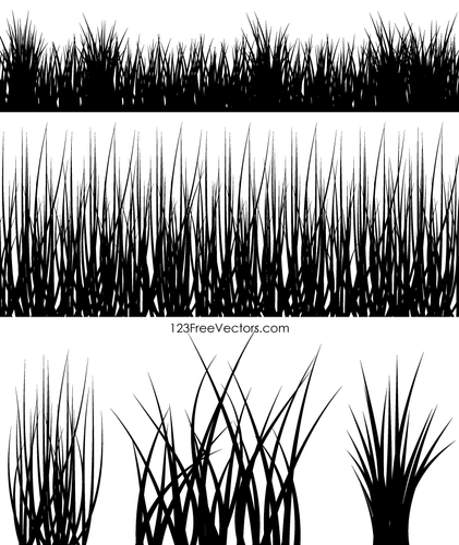 Silhouette der Gras-Strohhalme