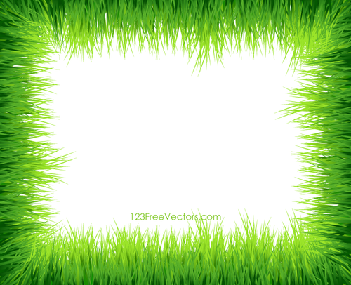 Okraj rámečku zelené trávy