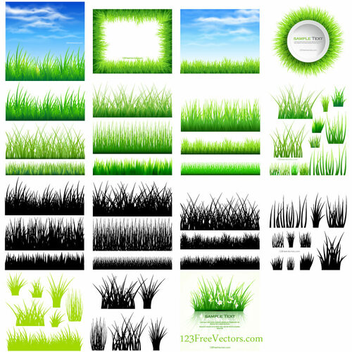 Grass silhouettes Grafikpack