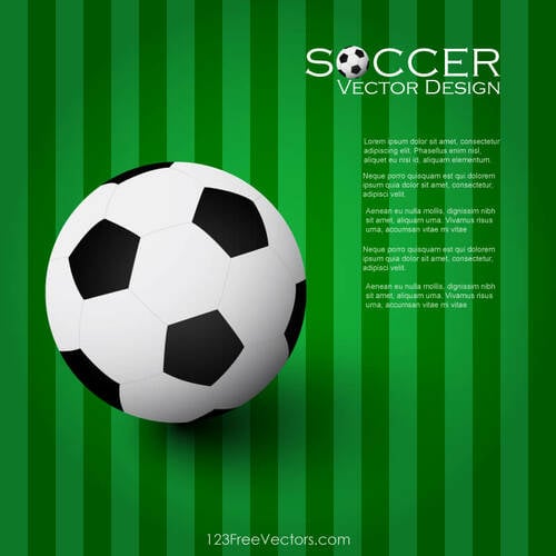 Fotboll på grön bakgrund