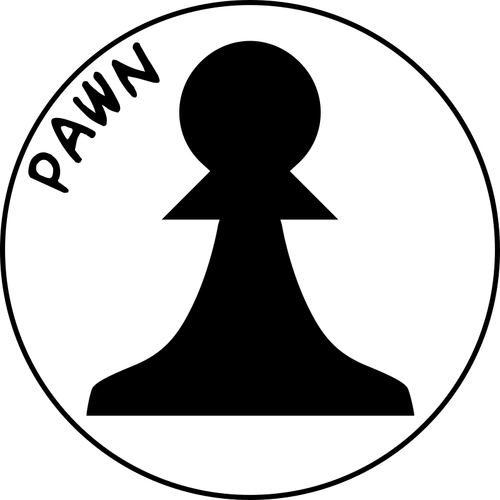黒と白のチェスのポーン
