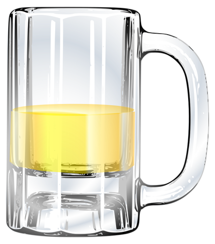 Yarısı dolu bira bardağı vektör görüntü