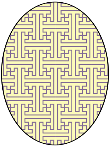 Cirkel med gulaktig mönster