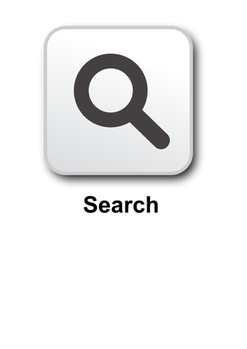 Dibujo vectorial de icono de búsqueda cuadrado