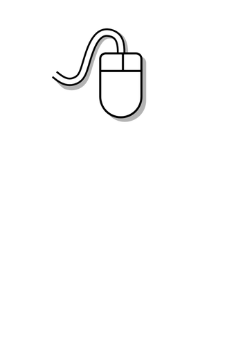 Komputerowe przewodowe myszy ikonę wektor maga