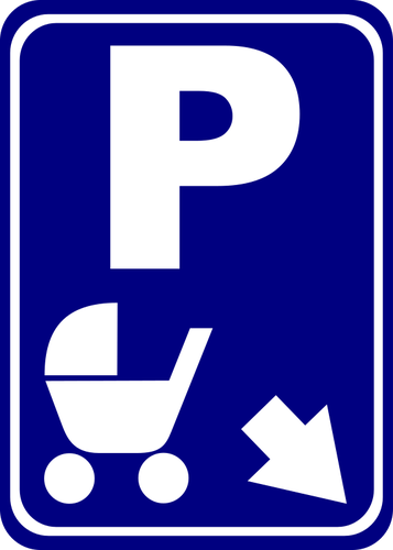 Teken "parkeren voor kinderwagens"