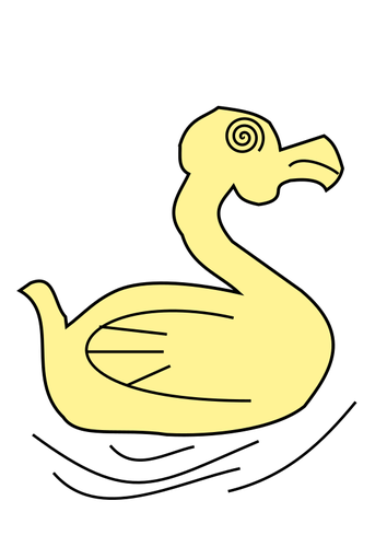 מצויר בתמונה וקטורית של ברווז גומי